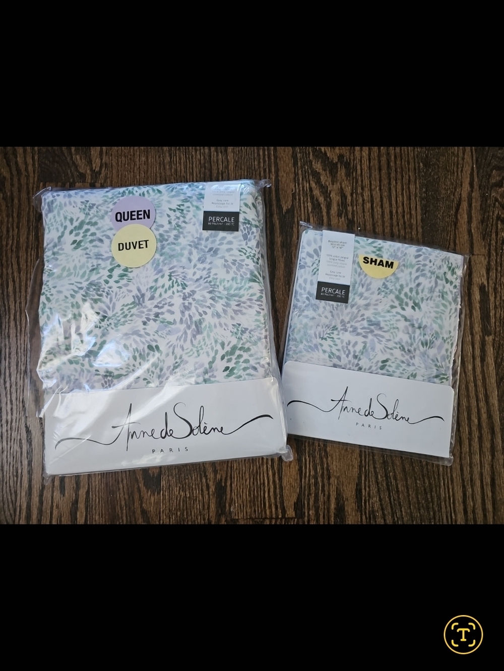 Anne De Solene Impression Queen Duvet cover & Boudoir Sham $530 NWT France